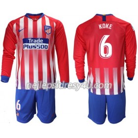 Fotbalový Dres Atlético Madrid Koke 6 Dětské Domácí 2018/19 Dlouhý Rukáv